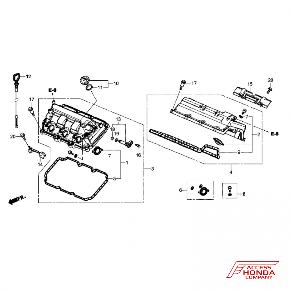 Крышка головки цилиндров Honda Pilot 3 Крышка головки цилиндров Honda Pilot 3