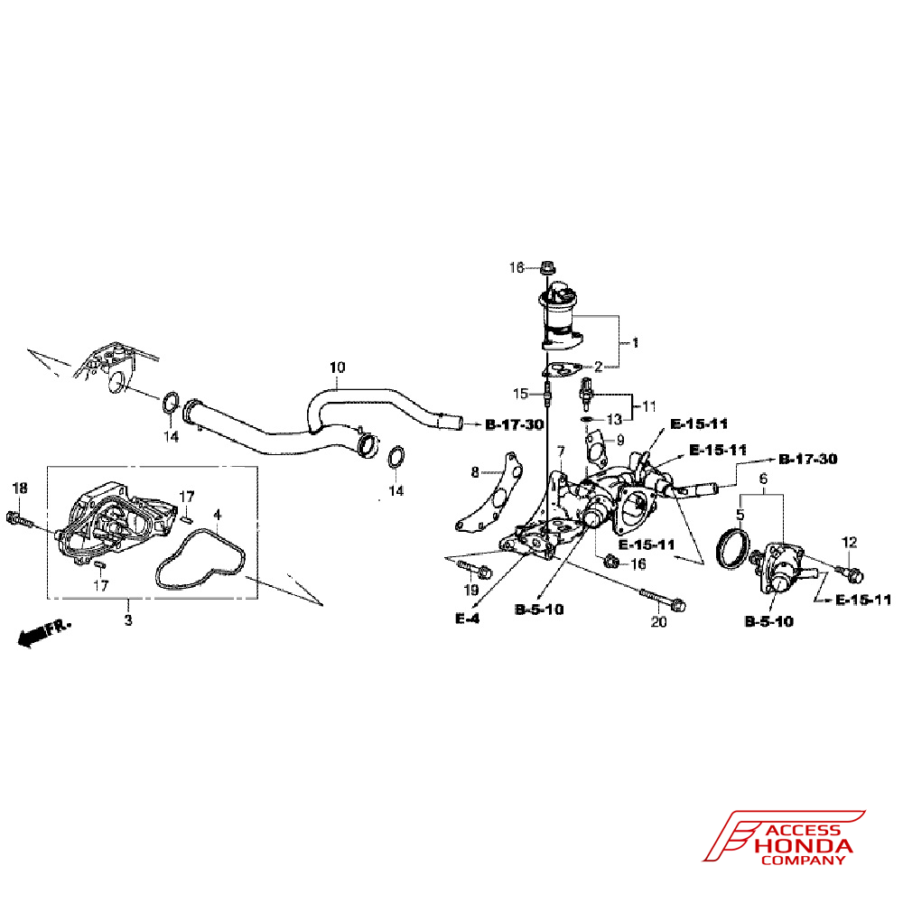 Водяной насос Honda Pilot 3 (3.0L) Водяной насос Honda Pilot 3 (3.0L)