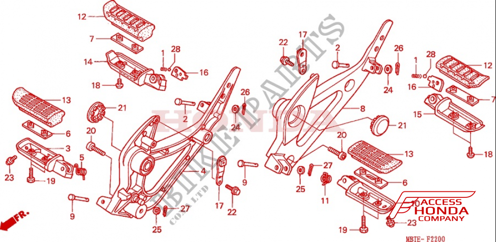 Подножки для мотоцикла XL1000 Varadero 1999-2002 Подножки для мотоцикла XL1000 Varadero 1999-2002