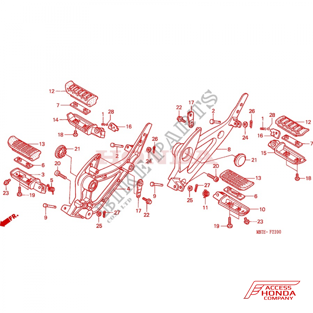 Подножки для мотоцикла XL1000 Varadero 1999-2002 Подножки для мотоцикла XL1000 Varadero 1999-2002