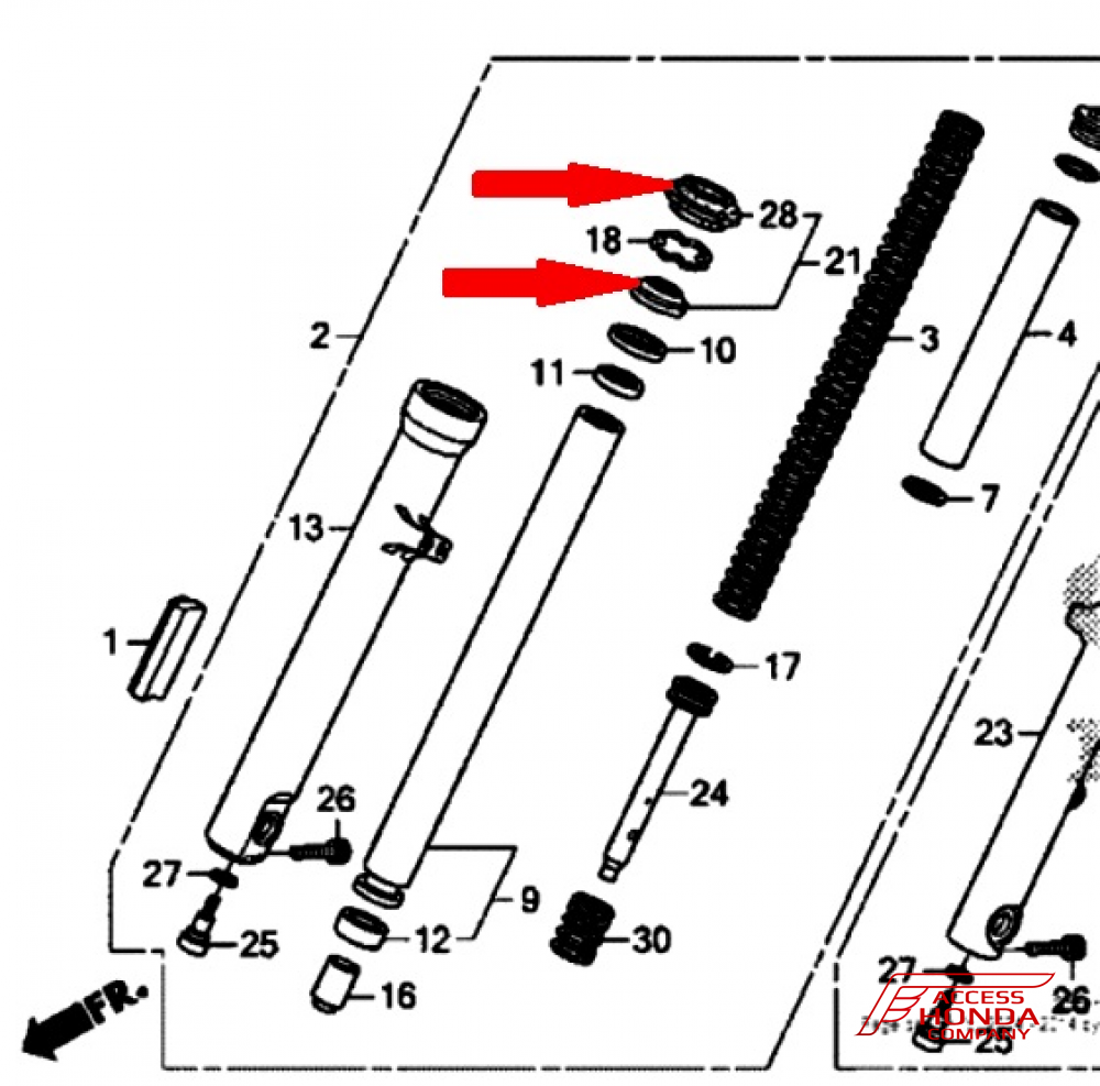 Сальник и пыльник передней вилки для мотоциклов Honda Сальник и пыльник передней вилки для мотоциклов Honda