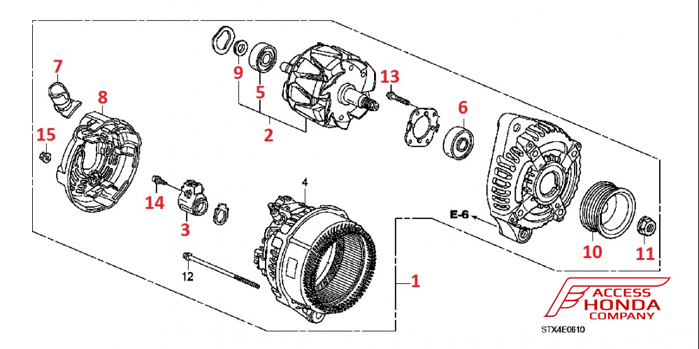 Генератор переменного тока для Acura MDX 2 Генератор переменного тока для Acura MDX 2