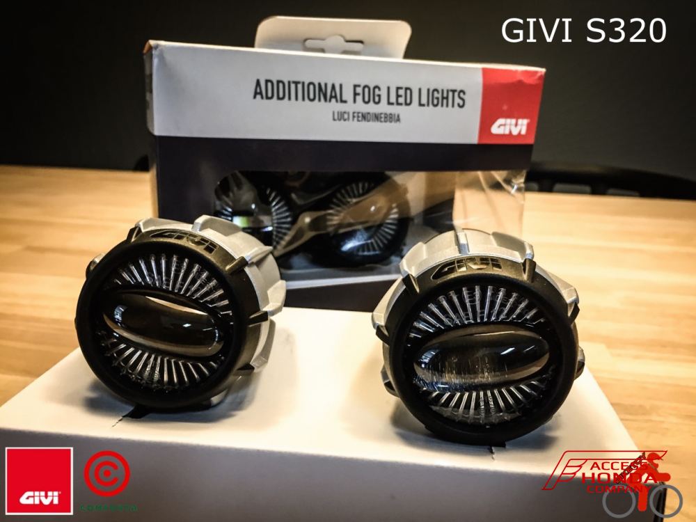 Светодиодные противотуманные фары GIVI S320 Led для мотоцикла Honda Светодиодные противотуманные фары GIVI S320 Led для мотоцикла Honda