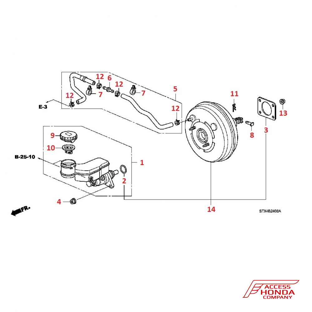 Главный тормозной цилиндр/Вакуумный усилитель для Acura MDX 2 Главный тормозной цилиндр/Вакуумный усилитель для Acura MDX 2