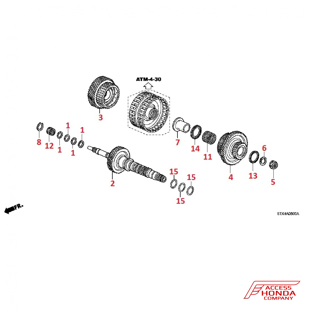 Главный вал АКПП для Acura MDX 2 Главный вал АКПП для Acura MDX 2