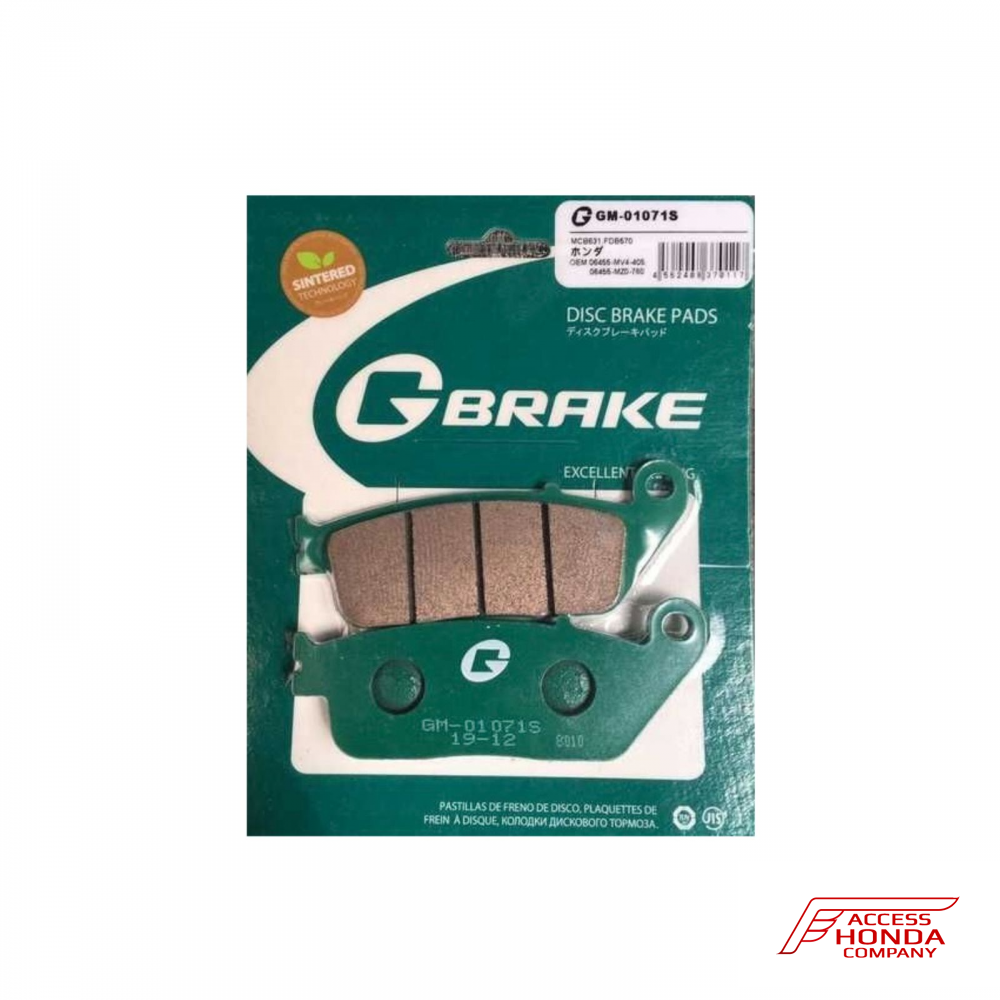 Колодки передние Gbrake для мотоцикла (GM01071S) Колодки передние Gbrake для мотоцикла (GM01071S)