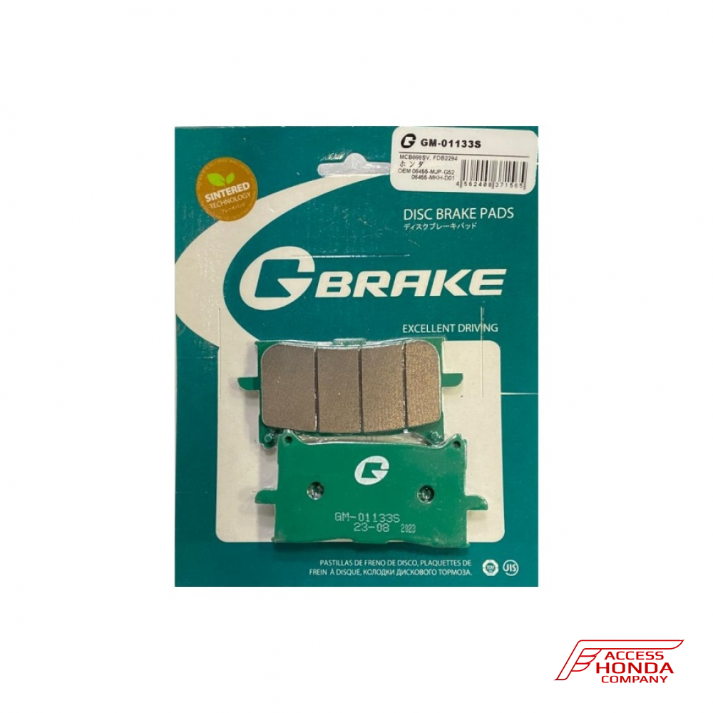 Колодки передние G-brake для мотоцикла (GM01133S) Колодки передние G-brake для мотоцикла (GM01133S)