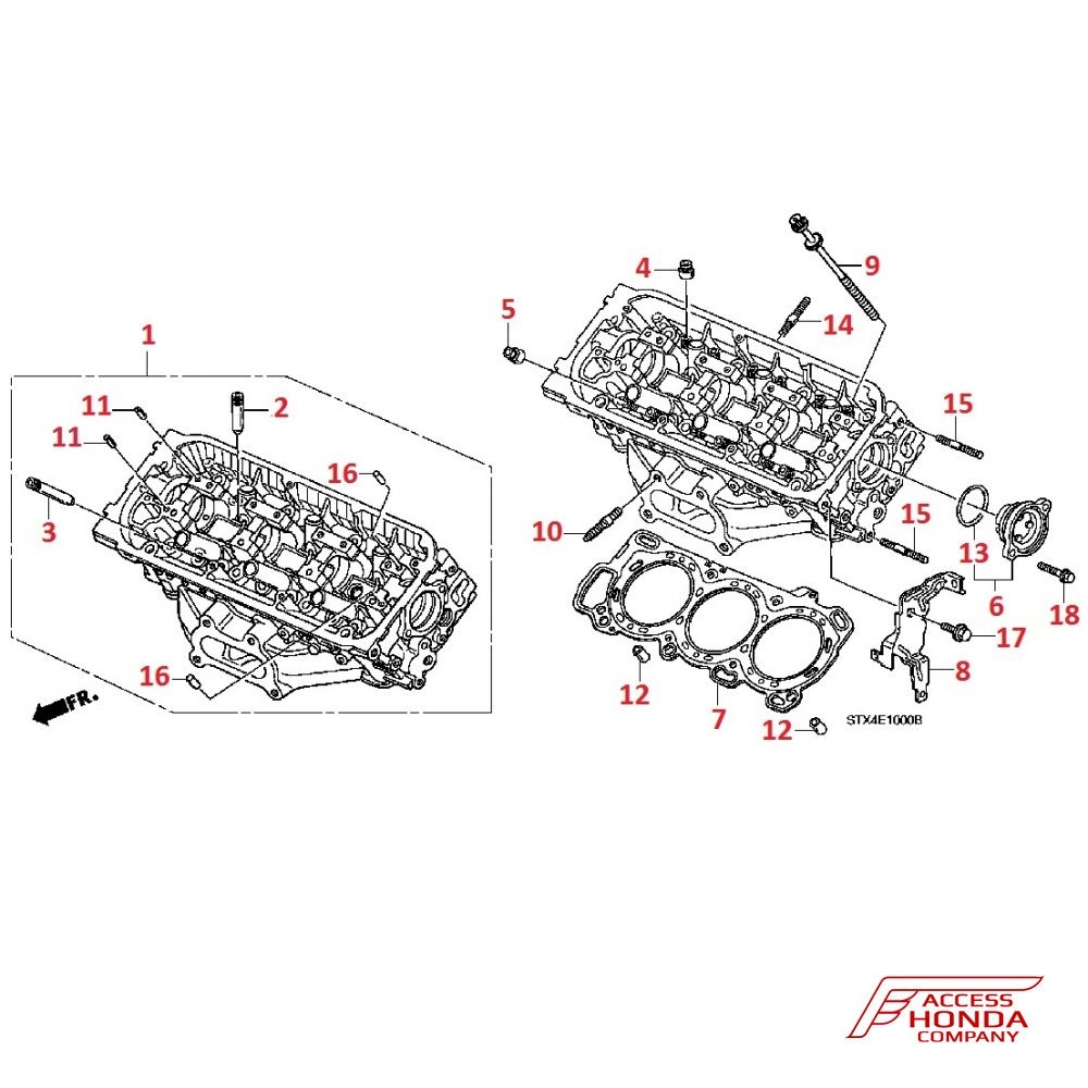Блок цилиндров передний и комплектующие для Acura MDX 2 Блок цилиндров передний и комплектующие для Acura MDX 2