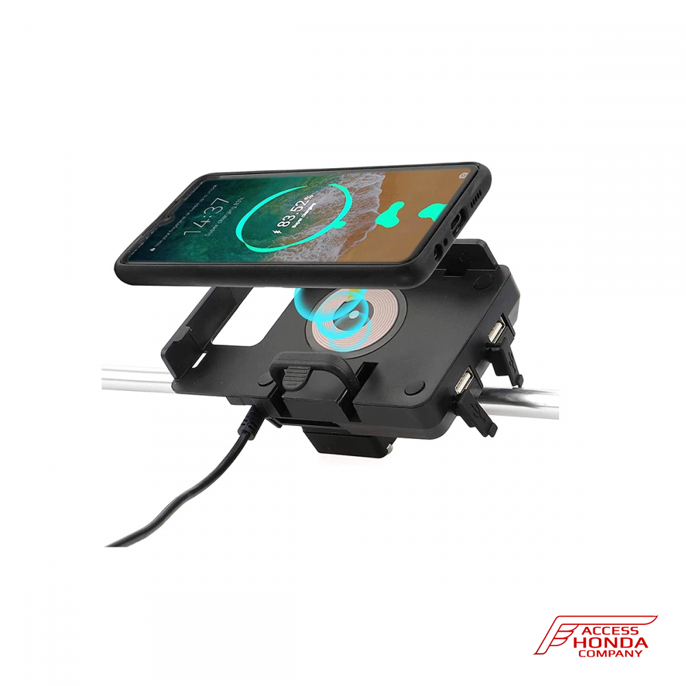 Зажим телефона на руль с беспроводной зарядкой Зажим телефона на руль с беспроводной зарядкой