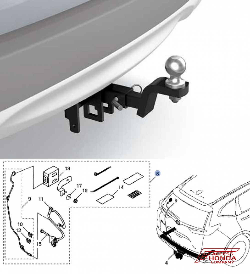 Съемное тягово-сцепное устройство Honda CR-V 5 Съемное тягово-сцепное устройство Honda CR-V 5