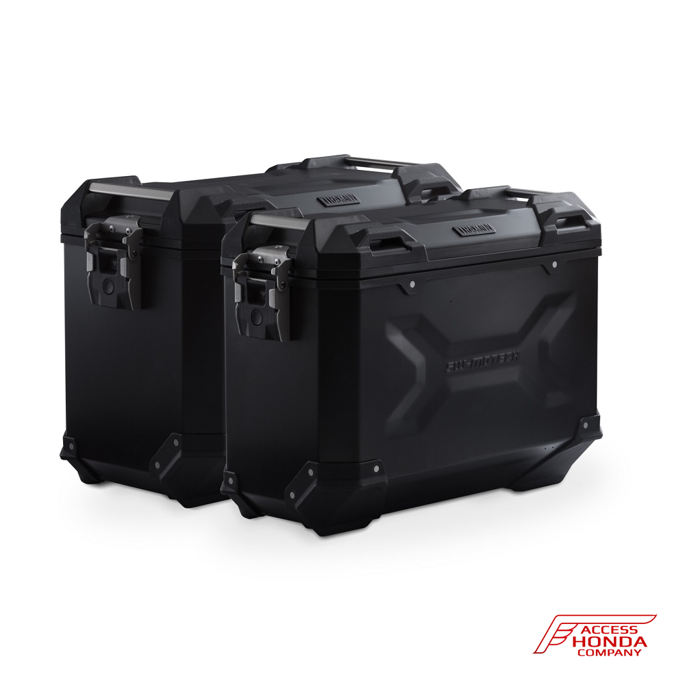 Комплект боковых алюминиевых чёрных кофров 45 и 37 л. TRAX ADV и креплений SW-MOTECH для Honda CRF1000L Afriсa twin 2018-2019 Комплект боковых алюминиевых чёрных кофров 45 и 37 л. TRAX ADV и креплений SW-MOTECH для Honda CRF1000L Afriсa twin 2018-2019