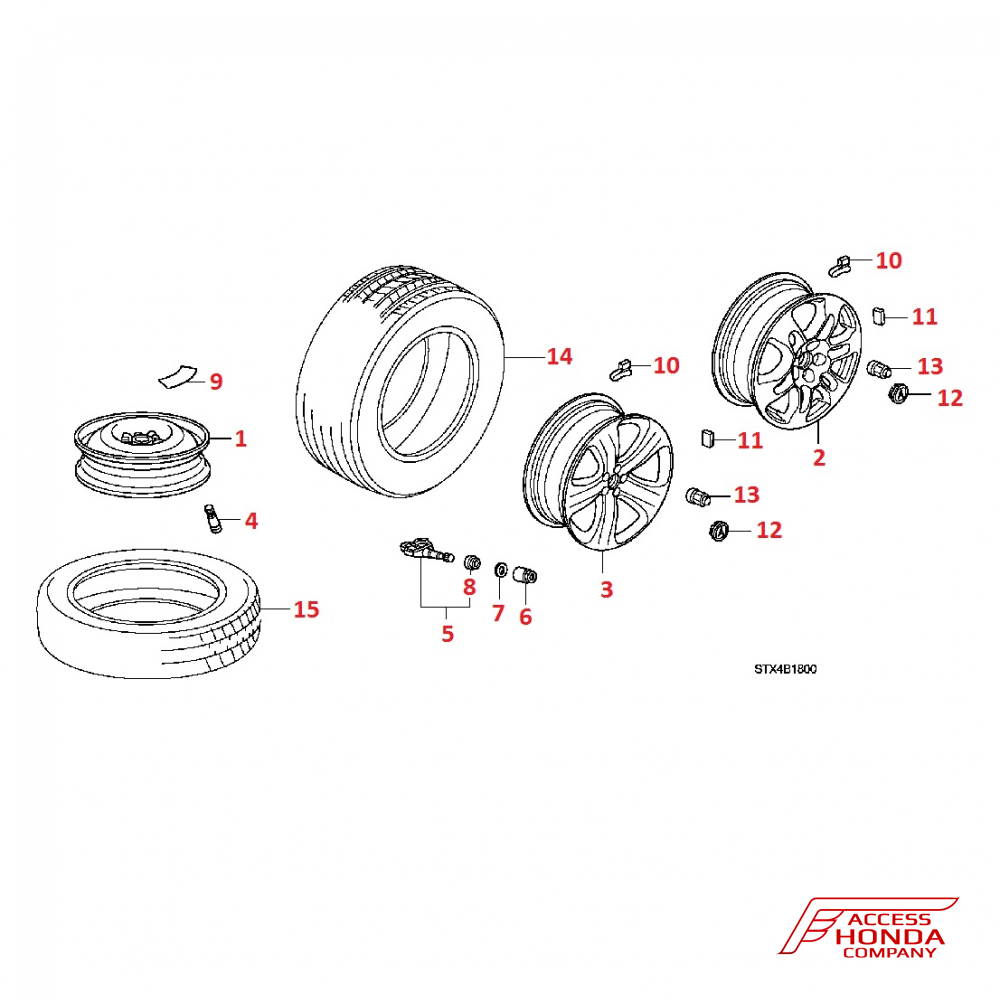 Колесный диск для Acura MDX 2 Колесный диск для Acura MDX 2