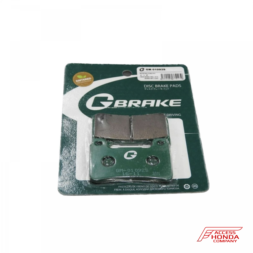 Колодки передние G-brake для мотоцикла (GM01092S) Колодки передние G-brake для мотоцикла (GM01092S)