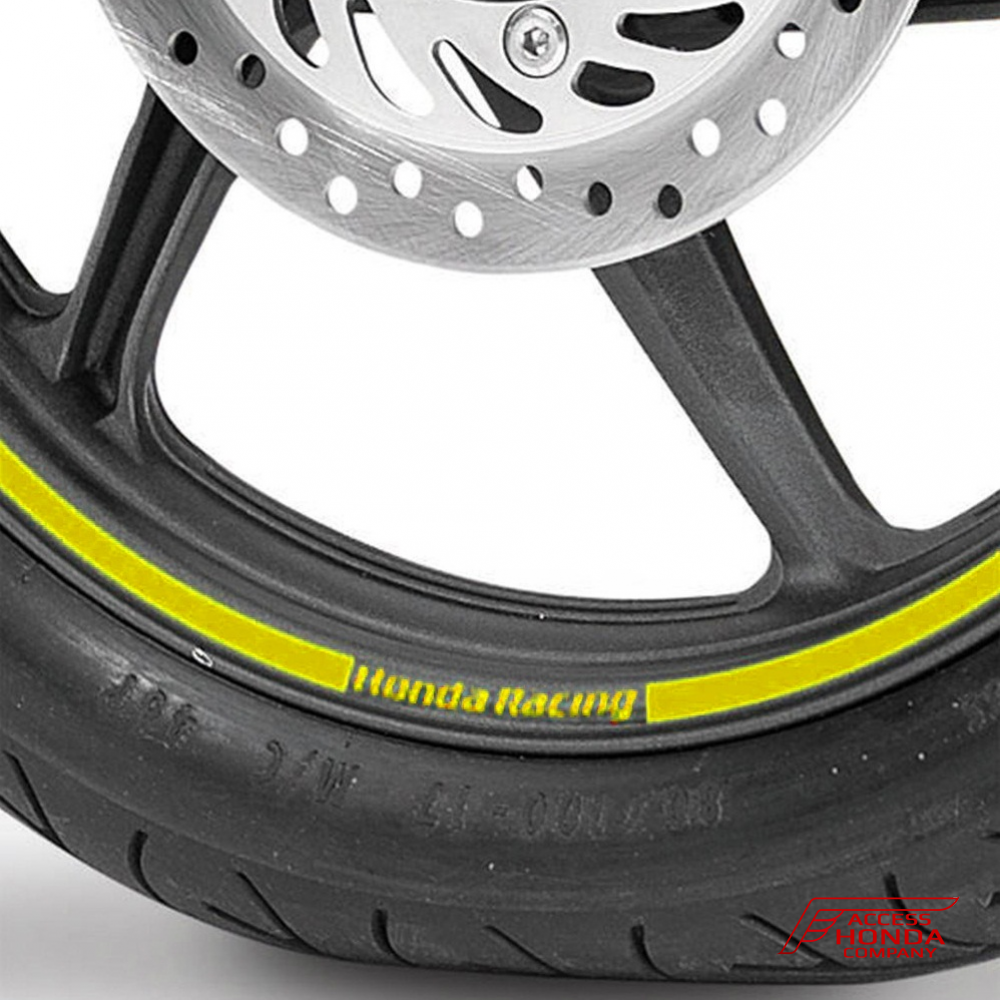 Комплект оригинальных наклеек на обод колеса HONDA 08F84MFJ840A (08F84-MFJ-840A) (жёлтые) Комплект оригинальных наклеек на обод колеса HONDA 08F84MFJ840A (08F84-MFJ-840A) (жёлтые)