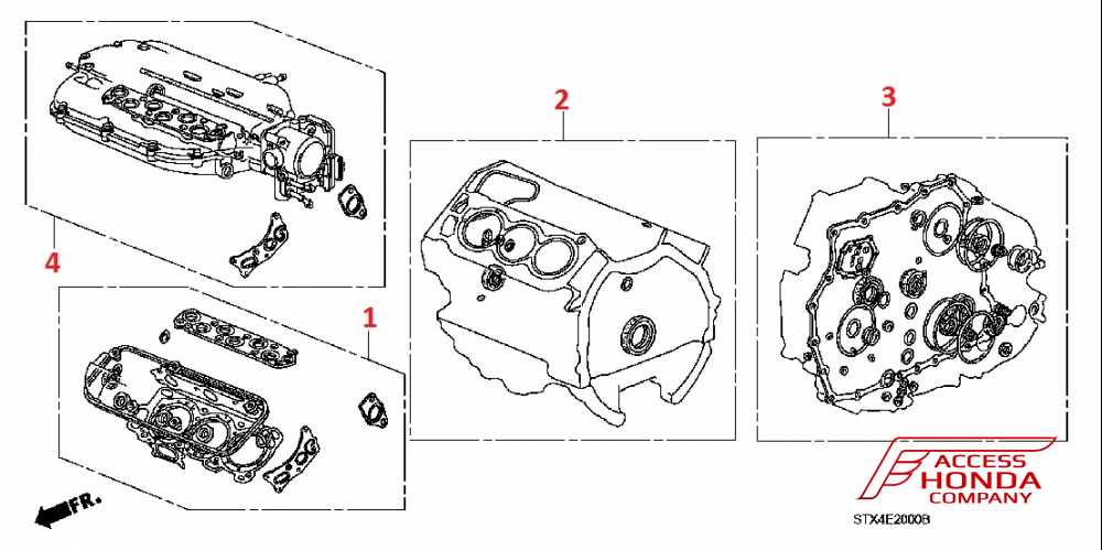 Комплект прокладов для Acura MDX 2 Комплект прокладов для Acura MDX 2