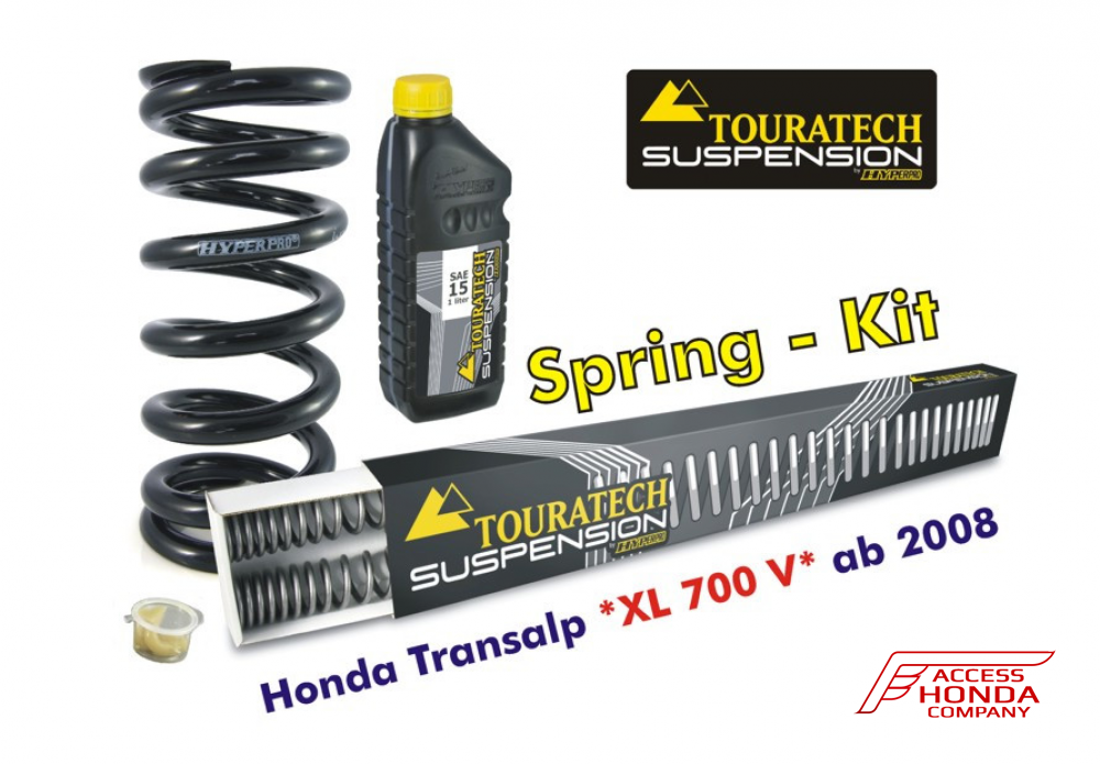 Комплект прогрессивных пружин Touratech в вилку и задний амортизатор для мотоцикла Honda XL700V Transalp Комплект прогрессивных пружин Touratech в вилку и задний амортизатор для мотоцикла Honda XL700V Transalp
