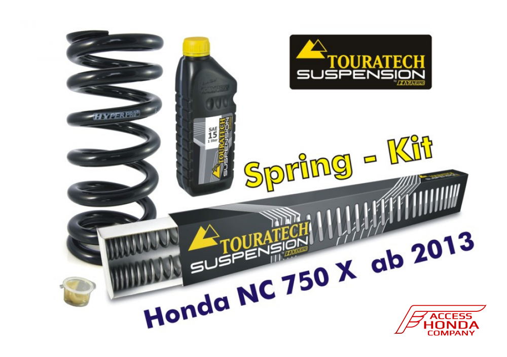 Комплект прогрессивных пружин Touratech в вилку и задний амортизатор (Стандартная высота) для мотоцикла Honda NC750X Комплект прогрессивных пружин Touratech в вилку и задний амортизатор (Стандартная высота) для мотоцикла Honda NC750X