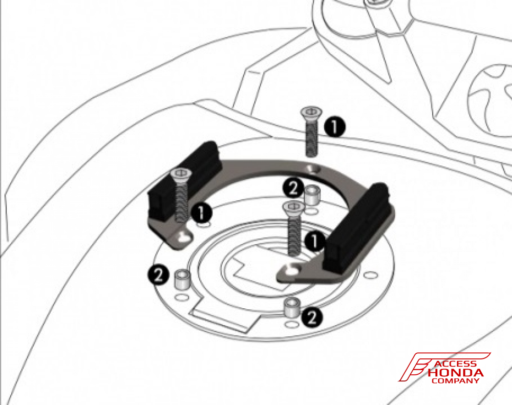 Крепление для сумки Hepco & Becker на бак для мотоцикла Honda Крепление для сумки Hepco & Becker на бак для мотоцикла Honda