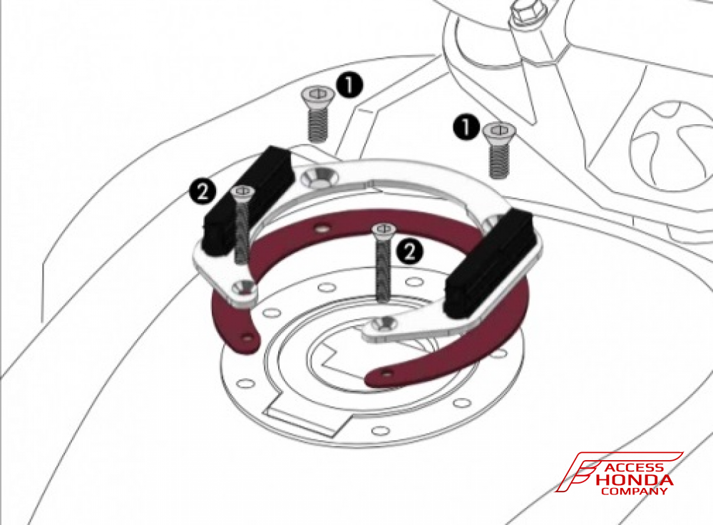 Крепление для сумки Hepco & Becker на бак для мотоцикла Honda Крепление для сумки Hepco & Becker на бак для мотоцикла Honda