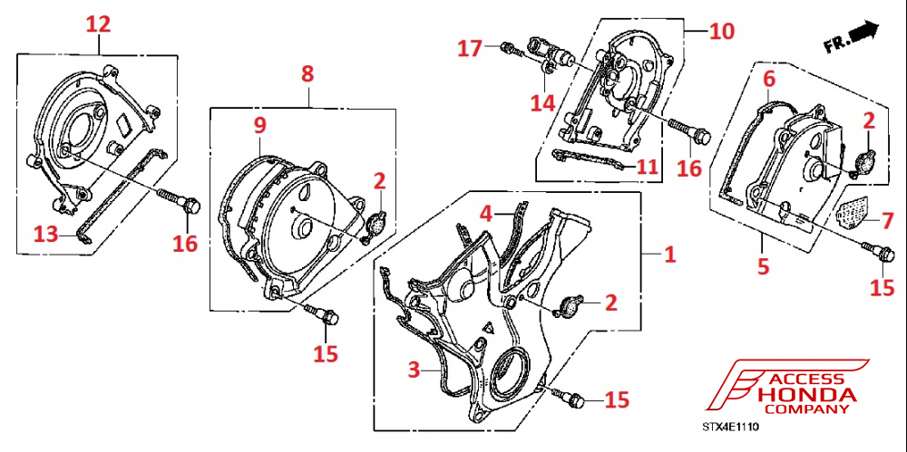 Крышка ремня ГРМ и комплектующие для Acura MDX 2 Крышка ремня ГРМ и комплектующие для Acura MDX 2