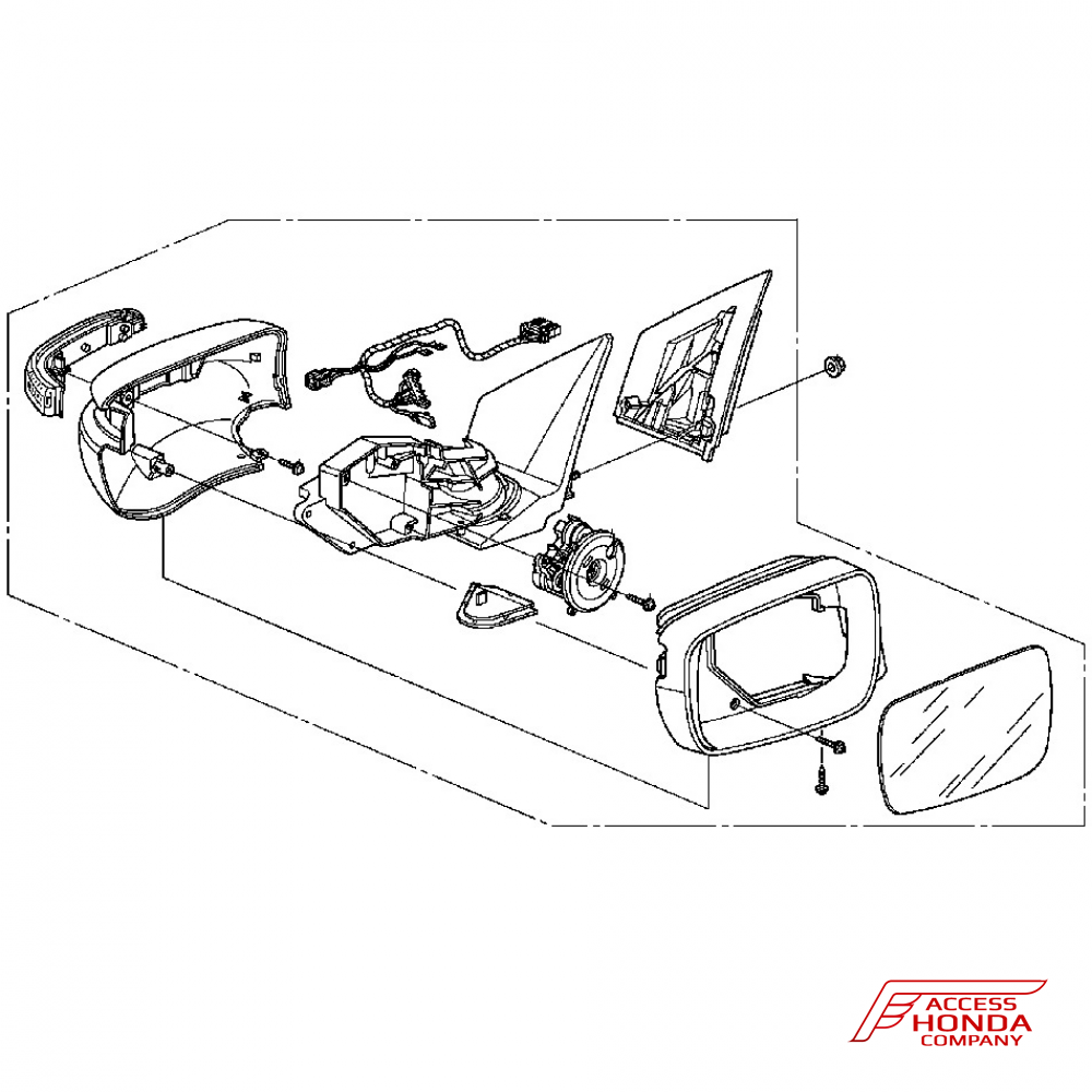 Левое зеркало для Acura MDX II 2007-09 Левое зеркало для Acura MDX II 2007-09