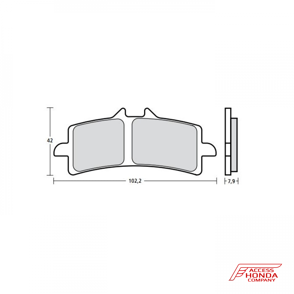 Тормозные колодки Brembo Racing Z04 для Honda CBR1000RR '14-'17 Тормозные колодки Brembo Racing Z04 для Honda CBR1000RR '14-'17