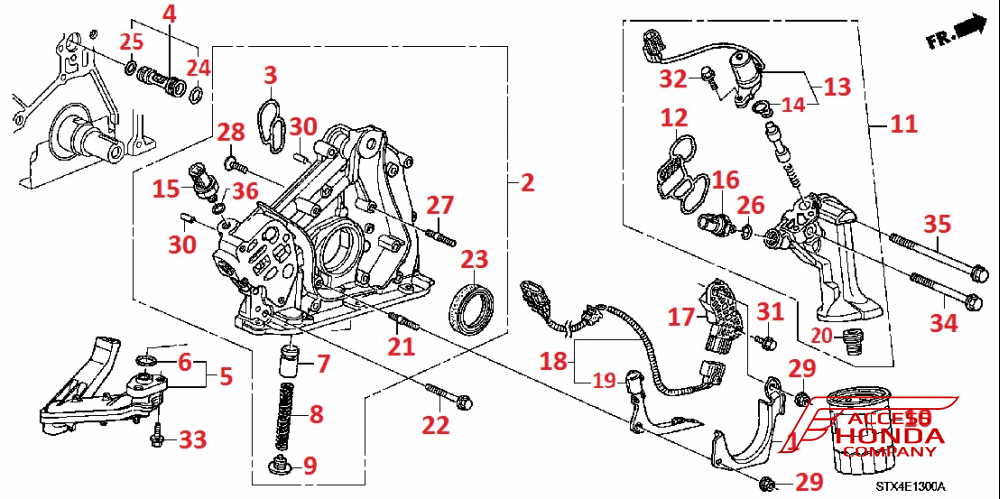 Масляная помпа для Acura MDX 2 Масляная помпа для Acura MDX 2