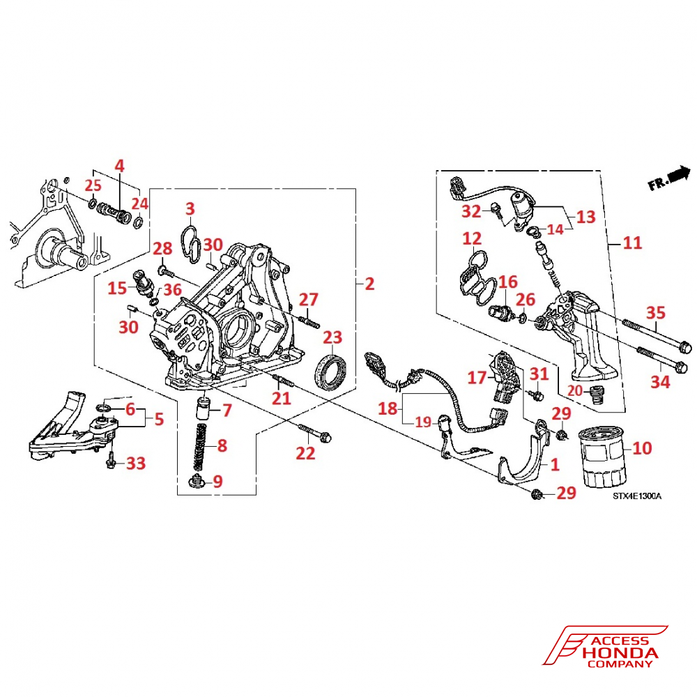 Масляная помпа для Acura MDX 2 Масляная помпа для Acura MDX 2