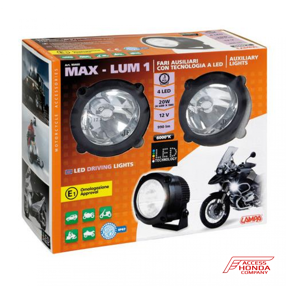 Светодиодные противотуманные фары Max-Lum 1 LED для мотоцикла Honda Светодиодные противотуманные фары Max-Lum 1 LED для мотоцикла Honda