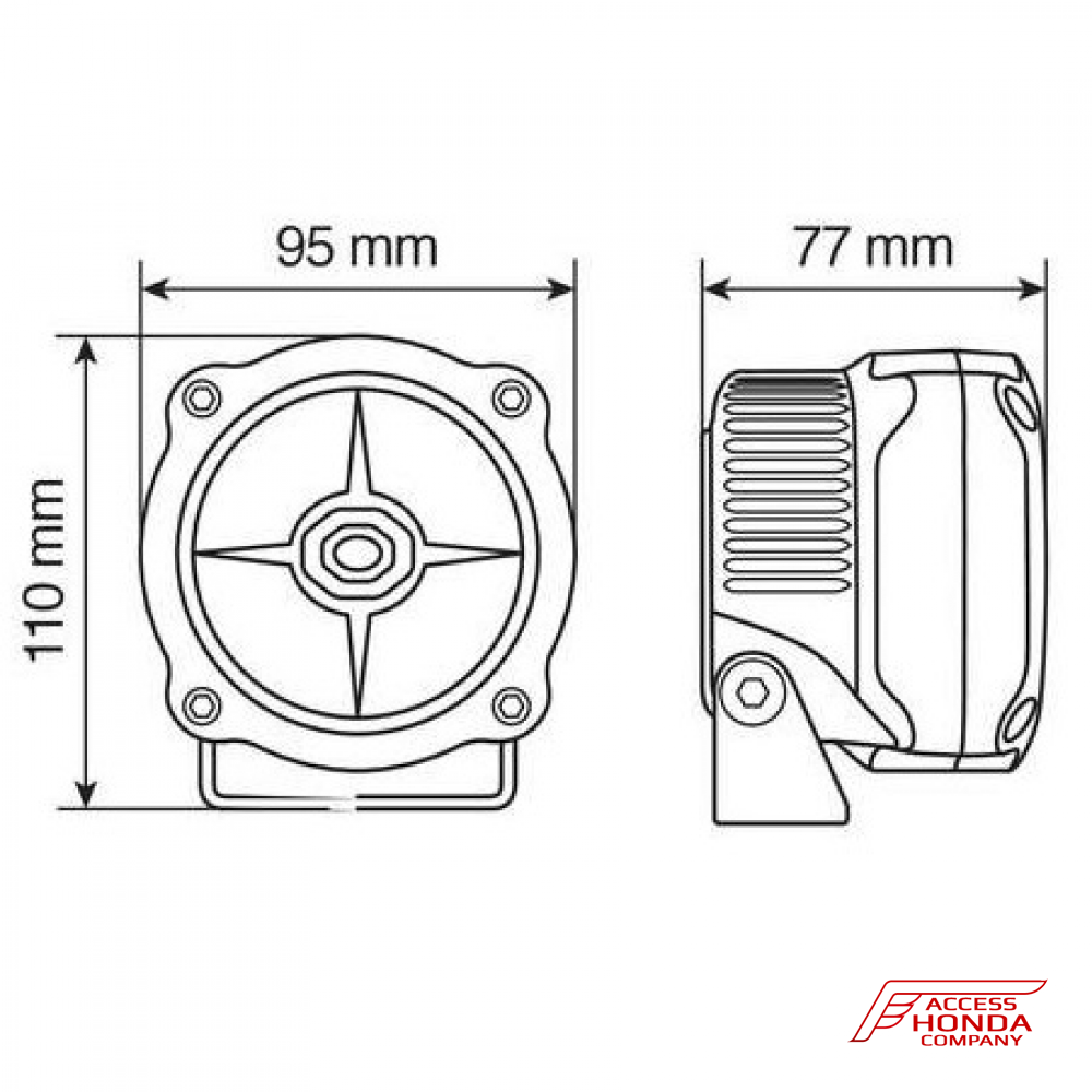 Светодиодные противотуманные фары Max-Lum 1 LED для мотоцикла Honda Светодиодные противотуманные фары Max-Lum 1 LED для мотоцикла Honda