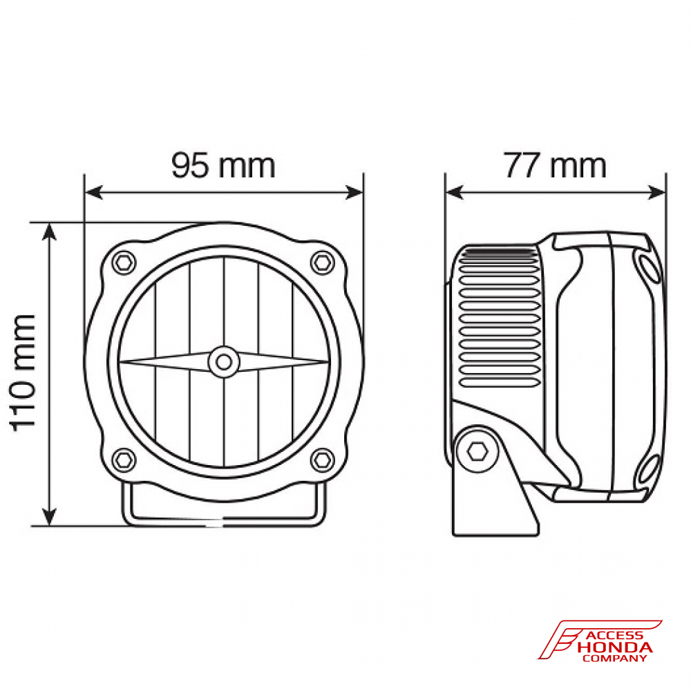 Светодиодные противотуманные фары Max-Lum 2 LED для мотоцикла Honda Светодиодные противотуманные фары Max-Lum 2 LED для мотоцикла Honda