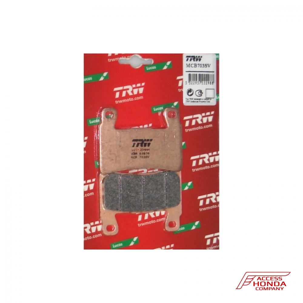 Колодки тормозные передние TRW MCB703SV Колодки тормозные передние TRW MCB703SV