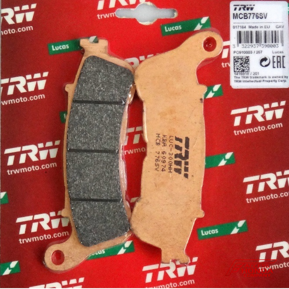 Колодки тормозные передние TRW MCB776SV Колодки тормозные передние TRW MCB776SV