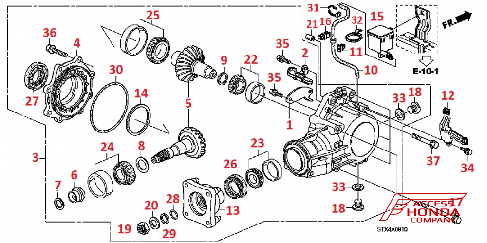 Межосевой дифференциал для Acura MDX 2 Межосевой дифференциал для Acura MDX 2