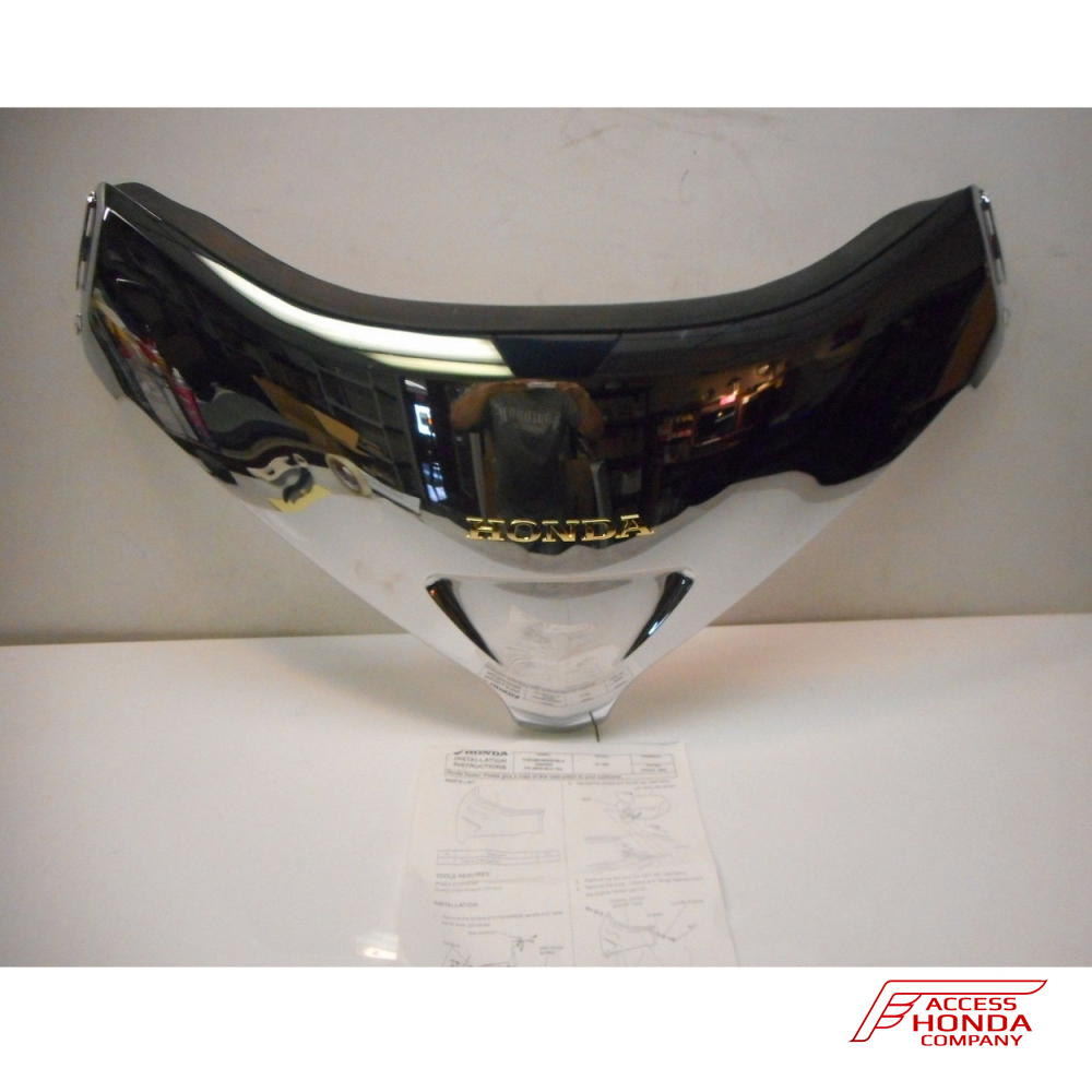 Оригинальная хромированная накладка на передний обтекатель (морду) мотоцикла Honda GL1800 Gold Wing '01-'11 08F86MCA800J (08F86-MCA-800J) Оригинальная хромированная накладка на передний обтекатель (морду) мотоцикла Honda GL1800 Gold Wing '01-'11 08F86MCA800J (08F86-MCA-800J)