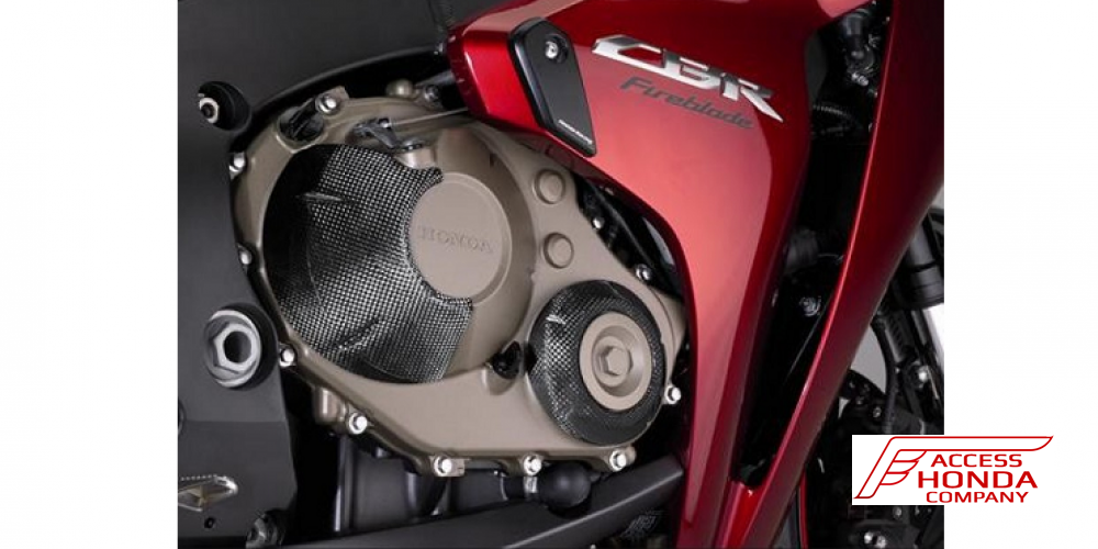 Оригинальная карбоновая накладка на крышку сцепления двигателя мотоцикла Honda 08F48MFL800 (08F48-MFL-800) (для версий без ABS) Оригинальная карбоновая накладка на крышку сцепления двигателя мотоцикла Honda 08F48MFL800 (08F48-MFL-800) (для версий без ABS)