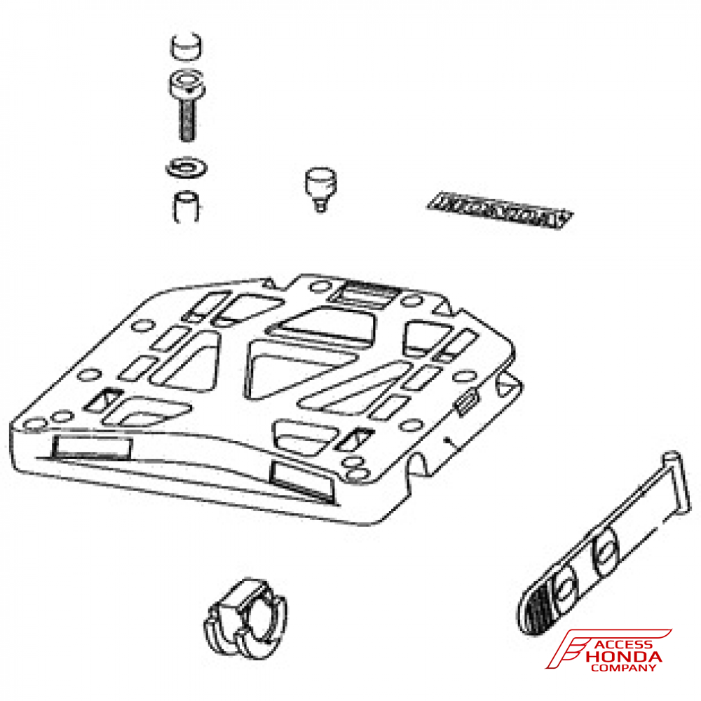 Оригинальная площадка для крепления центрального кофра мотоцикла Honda 08L42MY5C00 (08L42-MY5-C00) Оригинальная площадка для крепления центрального кофра мотоцикла Honda 08L42MY5C00 (08L42-MY5-C00)