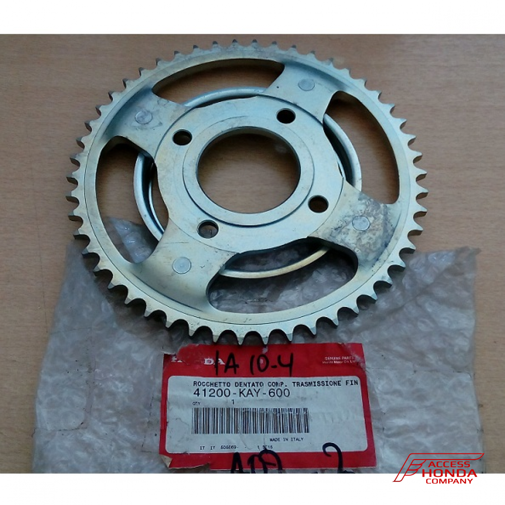 Оригинальная ведомая звезда HONDA 41200KAY600 (41200-KAY-600) Оригинальная ведомая звезда HONDA 41200KAY600 (41200-KAY-600)