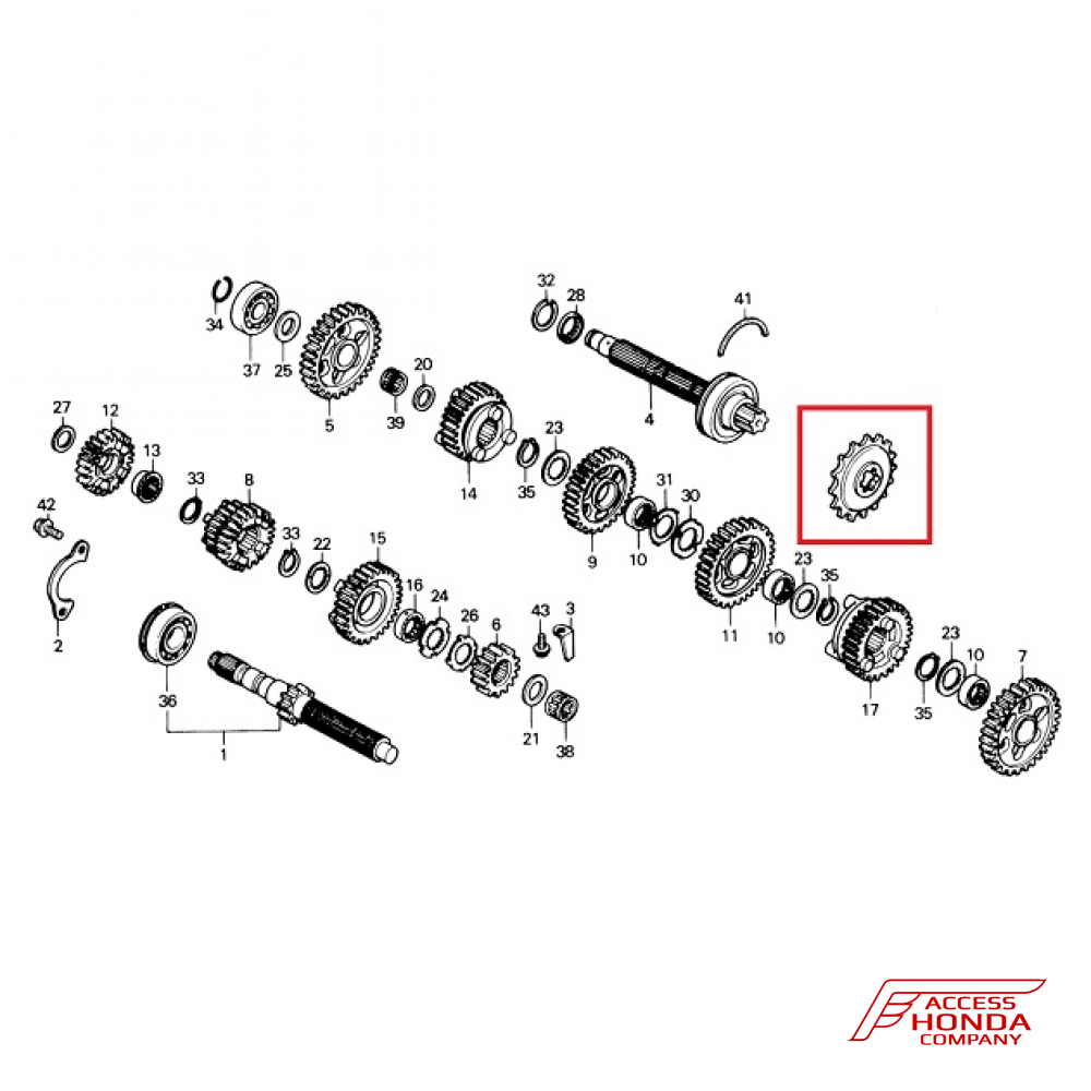 Оригинальная ведущая звезда HONDA 23801MN4000 (23801-MN4-000) Оригинальная ведущая звезда HONDA 23801MN4000 (23801-MN4-000)
