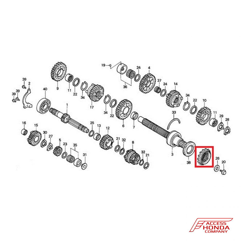 Оригинальная ведущая звезда HONDA 23801MR7P00 (23801-MR7-P00) Оригинальная ведущая звезда HONDA 23801MR7P00 (23801-MR7-P00)