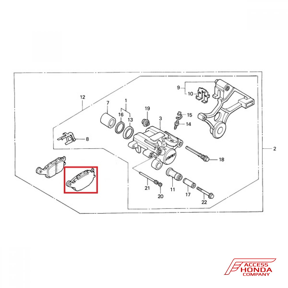 Оригинальная задняя тормозная колодка для мотоцикла HONDA 43105MV9008 (43105-MV9-008) Оригинальная задняя тормозная колодка для мотоцикла HONDA 43105MV9008 (43105-MV9-008)