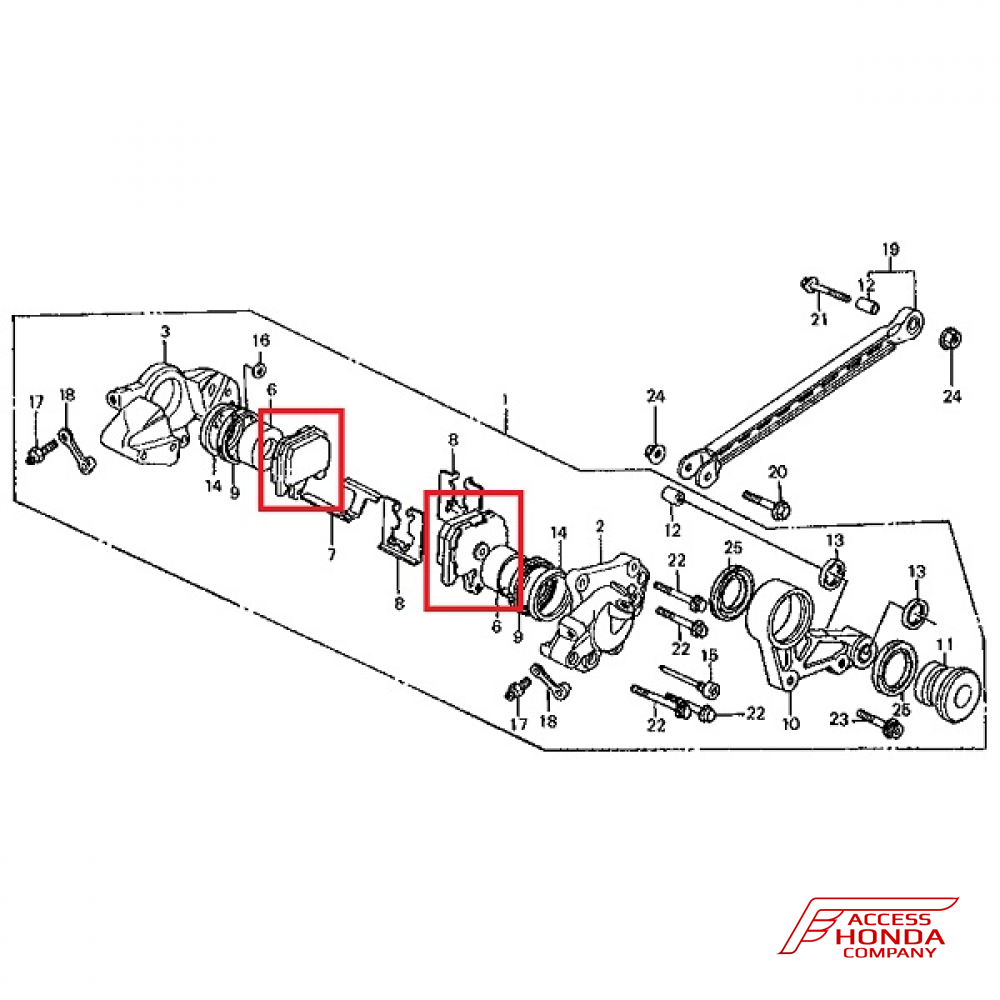 Оригинальная задняя тормозная колодка для мотоцикла HONDA 43106MJ4007 (43106-MJ4-007) Оригинальная задняя тормозная колодка для мотоцикла HONDA 43106MJ4007 (43106-MJ4-007)