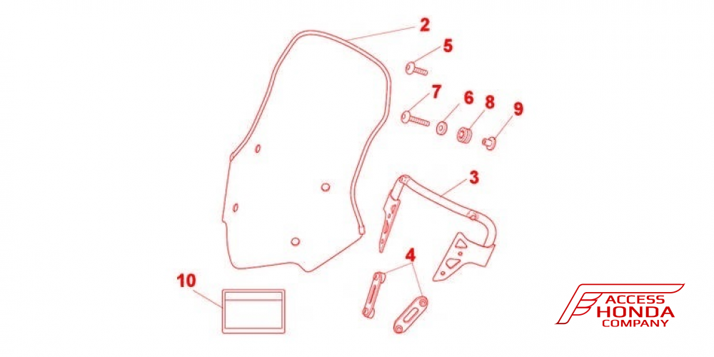 Оригинальное ветровое стекло для Honda NC700X NC750X 2012-2015 (08R72-MGS-D30) Оригинальное ветровое стекло для Honda NC700X NC750X 2012-2015 (08R72-MGS-D30)