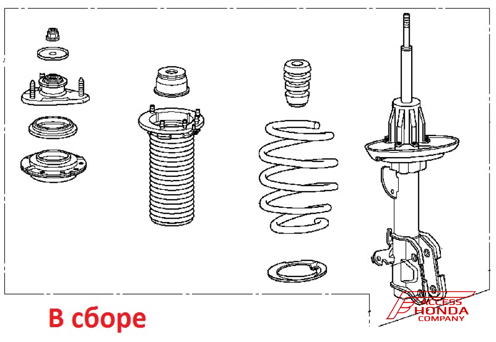 Оригинальные передние амортизаторы для Acura MDX 2 (10-12г.) Оригинальные передние амортизаторы для Acura MDX 2 (10-12г.)