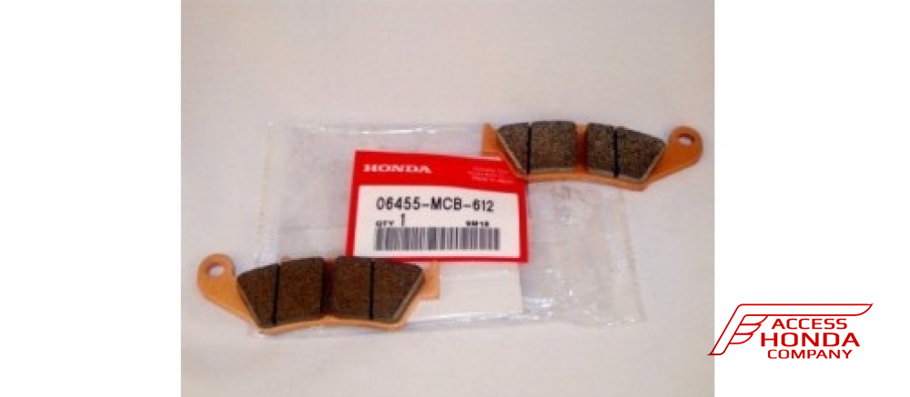 Оригинальные колодки тормозные передние для мотоцикла HONDA 06455MCB612 (06455-MCB-612) Оригинальные колодки тормозные передние для мотоцикла HONDA 06455MCB612 (06455-MCB-612)