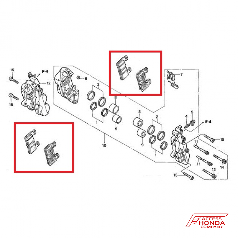 Оригинальные передние тормозные колодки для мотоцикла Honda 06455MCF006 (06455-MCF-006) Оригинальные передние тормозные колодки для мотоцикла Honda 06455MCF006 (06455-MCF-006)