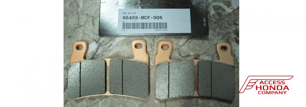 Оригинальные передние тормозные колодки для мотоцикла Honda 06455MCF006 (06455-MCF-006) Оригинальные передние тормозные колодки для мотоцикла Honda 06455MCF006 (06455-MCF-006)