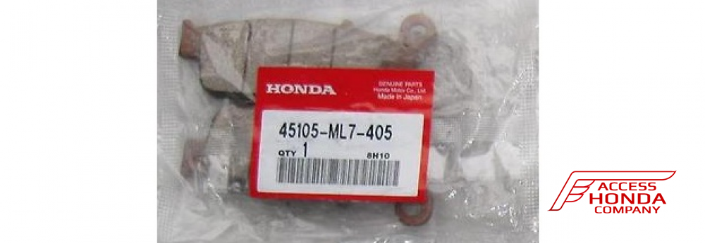 Оригинальные передние тормозные колодки для мотоцикла Honda 45105ML7405 (45105-ML7-405) Оригинальные передние тормозные колодки для мотоцикла Honda 45105ML7405 (45105-ML7-405)