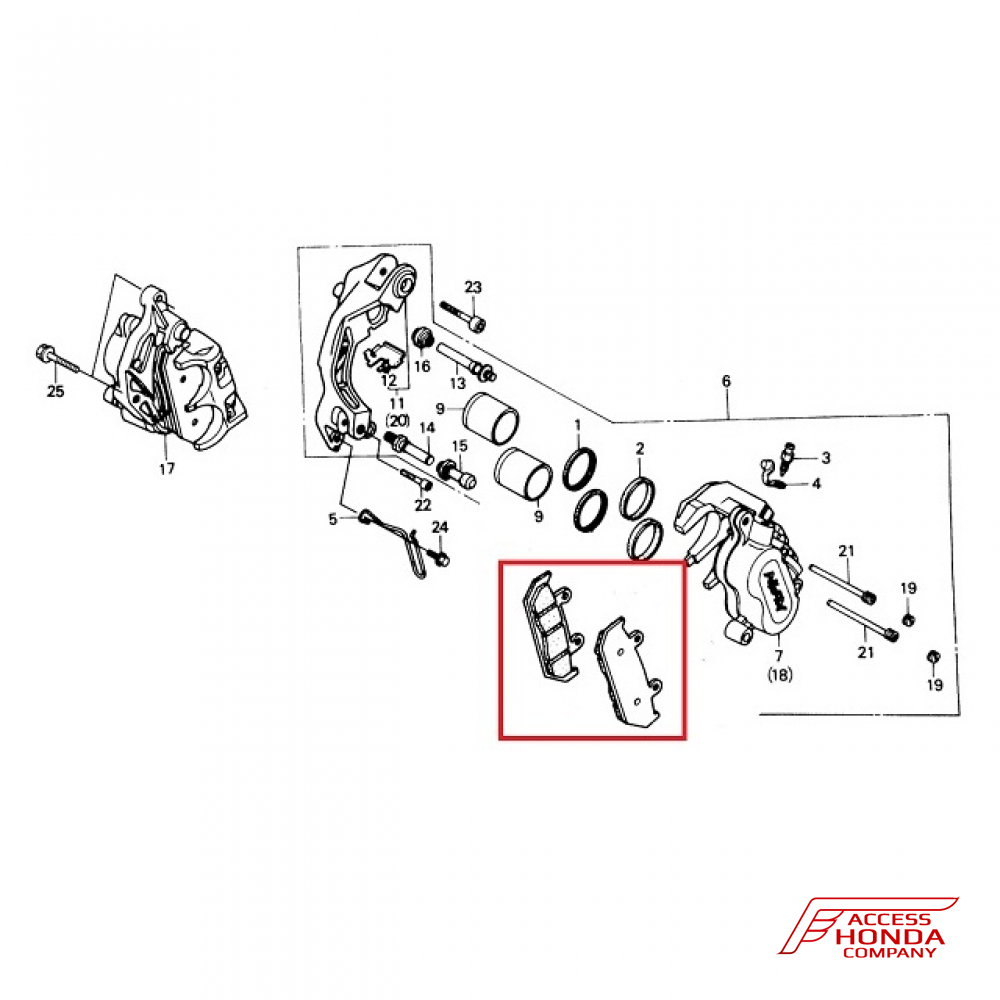 Оригинальные передние тормозные колодки для мотоцикла HONDA 45105MN4007 (45105-MN4-007) Оригинальные передние тормозные колодки для мотоцикла HONDA 45105MN4007 (45105-MN4-007)