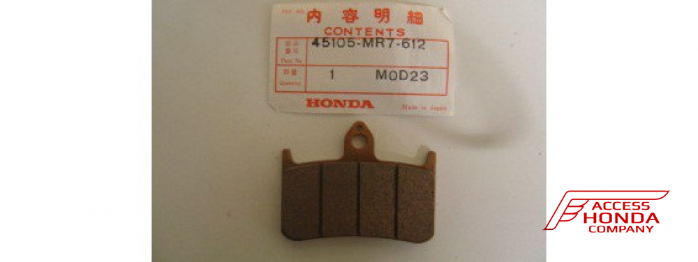 Оригинальные передние тормозные колодки для мотоцикла HONDA 45105MR7612 (45105-MR7-612) Оригинальные передние тормозные колодки для мотоцикла HONDA 45105MR7612 (45105-MR7-612)